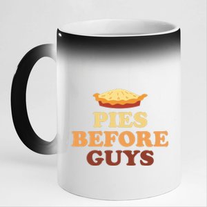 Pies Before Guys Funny Thanksgiving 11oz Black Color Changing Mug