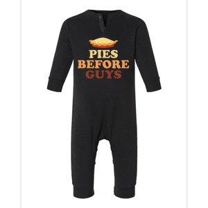 Pies Before Guys Funny Thanksgiving Infant Fleece One Piece