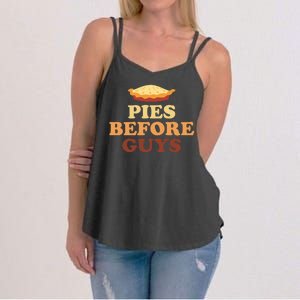 Pies Before Guys Funny Thanksgiving Women's Strappy Tank