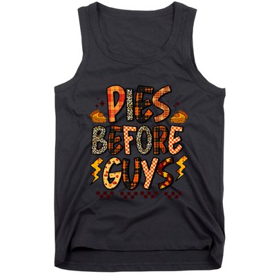 Pies Before Guys Funny Baby Thanksgiving Vibes Groovy Tank Top