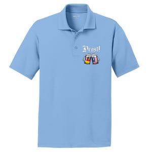 Prost Beer German American Flag PosiCharge RacerMesh Polo