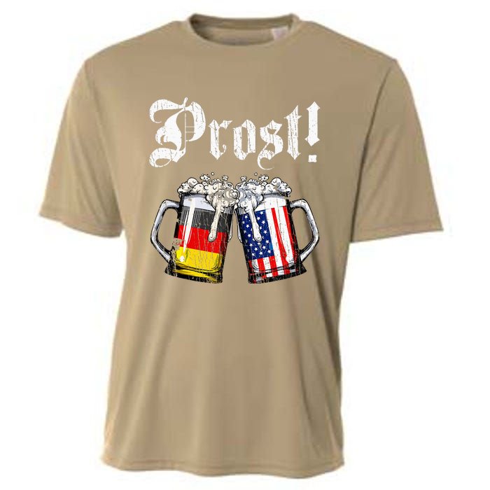 Prost Beer German American Flag Cooling Performance Crew T-Shirt