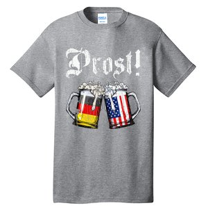 Prost Beer German American Flag Tall T-Shirt