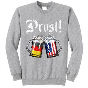 Prost Beer German American Flag Tall Sweatshirt