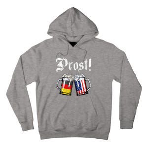 Prost Beer German American Flag Tall Hoodie