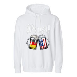 Prost Beer German American Flag Garment-Dyed Fleece Hoodie