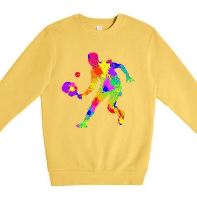 Pickleball Boy Gift Premium Crewneck Sweatshirt