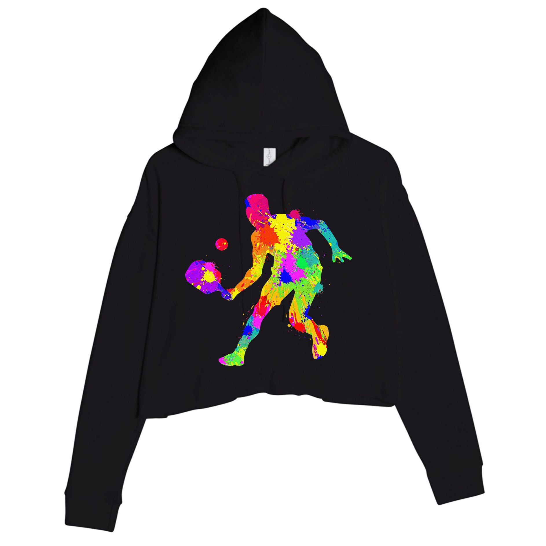 Pickleball Boy Gift Crop Fleece Hoodie