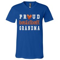 Proud Basketball Grandma Grandmother Of Basketball Player Great Gift V-Neck T-Shirt