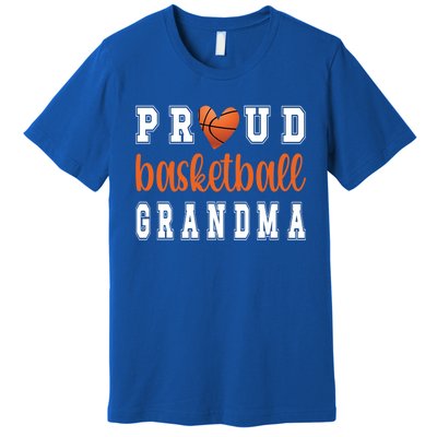 Proud Basketball Grandma Grandmother Of Basketball Player Great Gift Premium T-Shirt