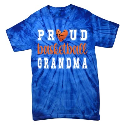 Proud Basketball Grandma Grandmother Of Basketball Player Great Gift Tie-Dye T-Shirt