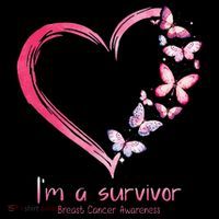 Pink Butterfly Heart Im A Survivor Breast Cancer Awareness Sustainable Bucket Hat