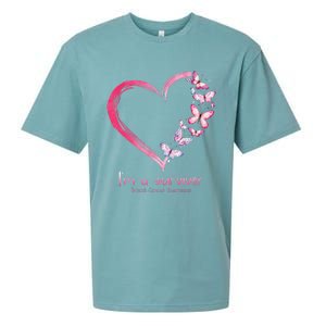 Pink Butterfly Heart Im A Survivor Breast Cancer Awareness Sueded Cloud Jersey T-Shirt