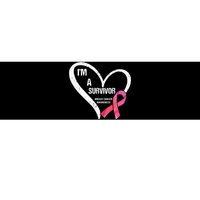 pink butterfly heart im a survivor breast cancer awareness Bumper Sticker