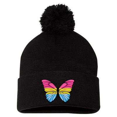 Pansexual Butterfly Hypolimnas Pan Pride Flag Pansexuality Pom Pom 12in Knit Beanie