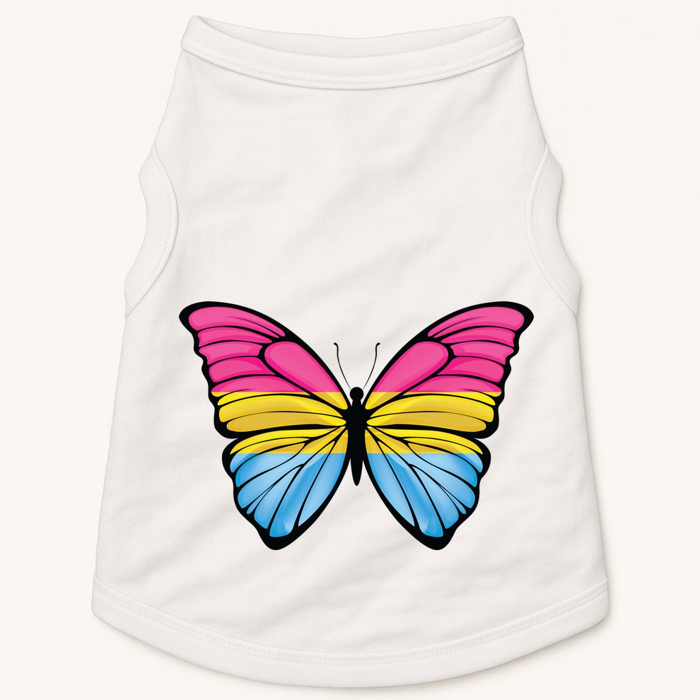 Pansexual Butterfly Hypolimnas Pan Pride Flag Pansexuality Doggie Tank