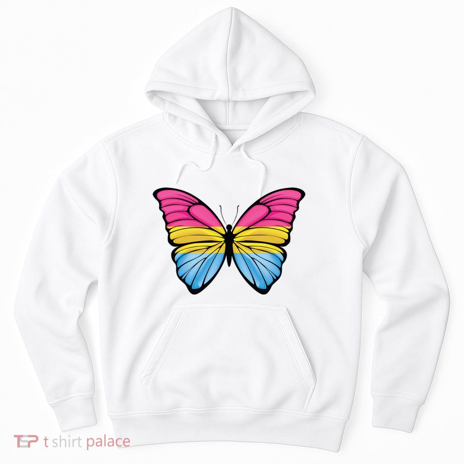 Pansexual Butterfly Hypolimnas Pan Pride Flag Pansexuality Hoodie