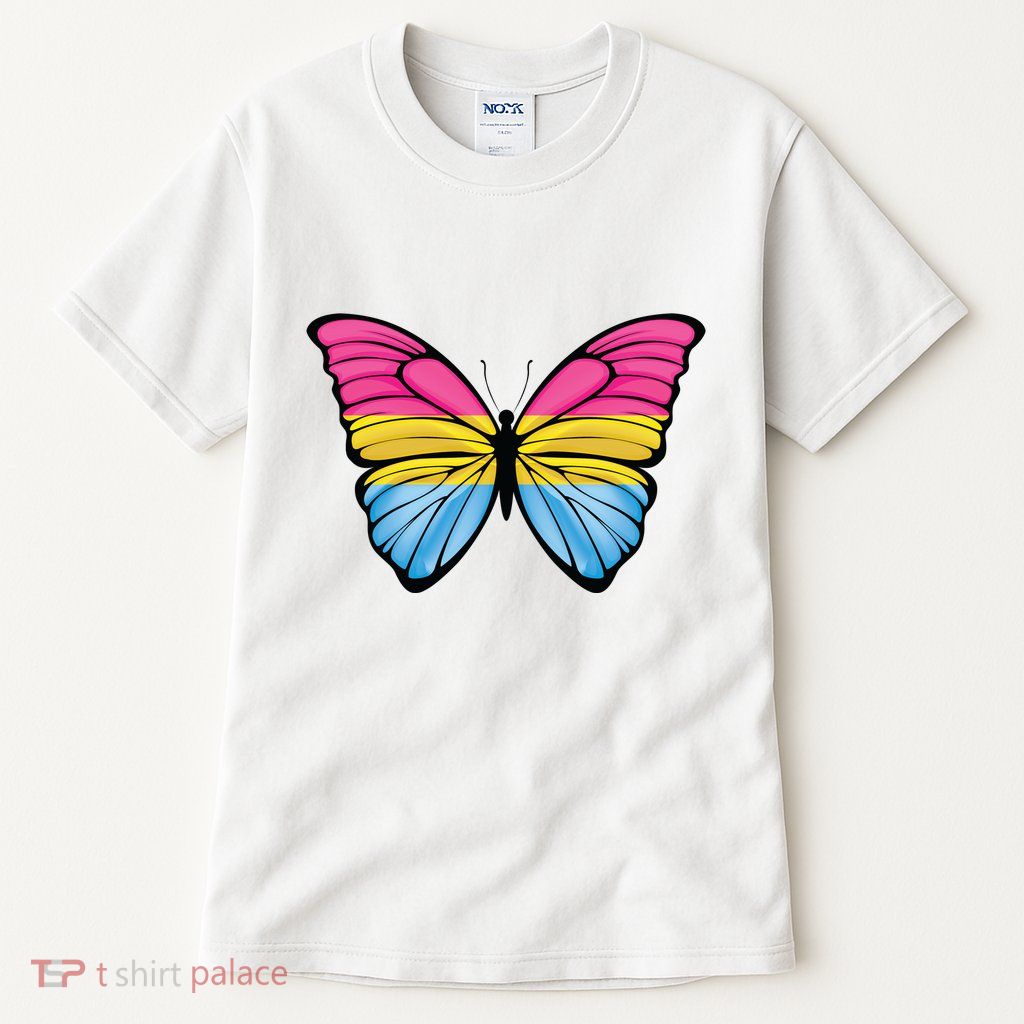 Pansexual Butterfly Hypolimnas Pan Pride Flag Pansexuality Tall T-Shirt