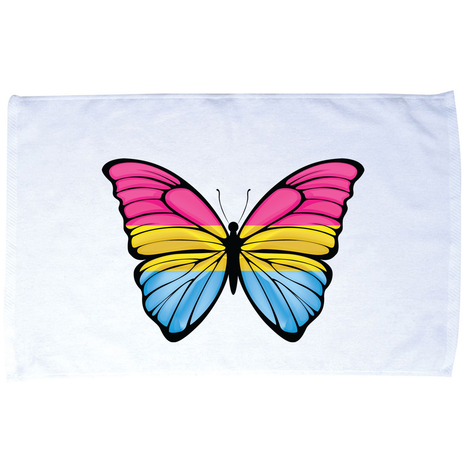 Pansexual Butterfly Hypolimnas Pan Pride Flag Pansexuality Microfiber Hand Towel