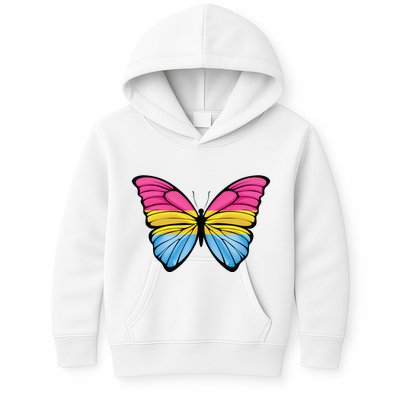 Pansexual Butterfly Hypolimnas Pan Pride Flag Pansexuality Kids Hoodie