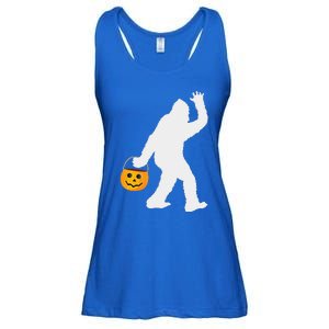 Pumpkin Bigfoot Halloween Ladies Essential Flowy Tank