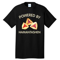 Powered By Hamantashen Happy Purim Costume Party Jewish Tall T-Shirt