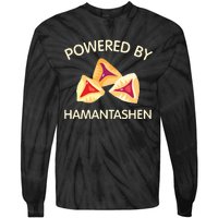 Powered By Hamantashen Happy Purim Costume Party Jewish Tie-Dye Long Sleeve Shirt