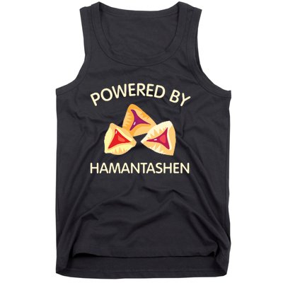 Powered By Hamantashen Happy Purim Costume Party Jewish Tank Top