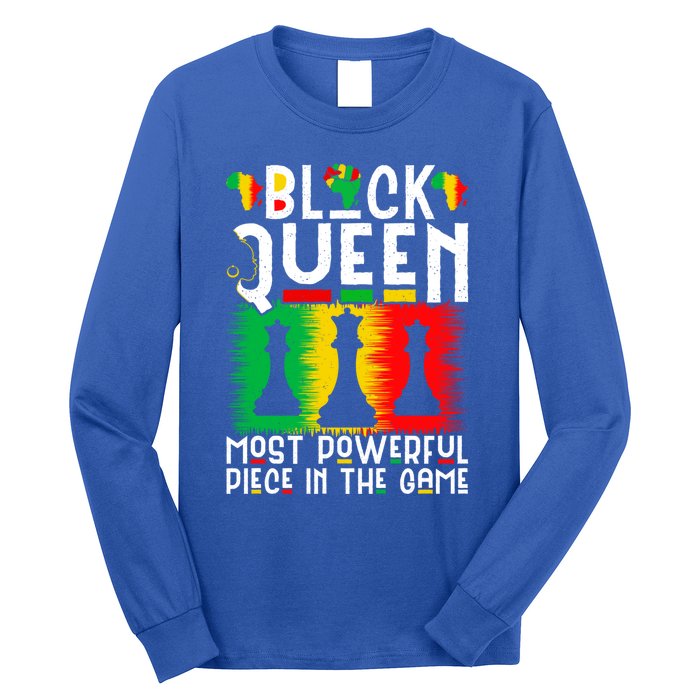 Proud Black History Month Black Queen Juneteenth Gift Long Sleeve Shirt