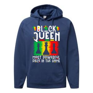 Proud Black History Month Black Queen Juneteenth Gift Performance Fleece Hoodie