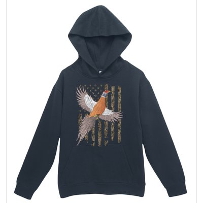 Pheasant Bird Hunting Usa American Flag Tree Camouflage Great Gift Urban Pullover Hoodie