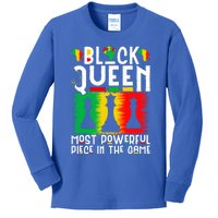 Proud Black History Month Black Queen Juneteenth Funny Gift Kids Long Sleeve Shirt