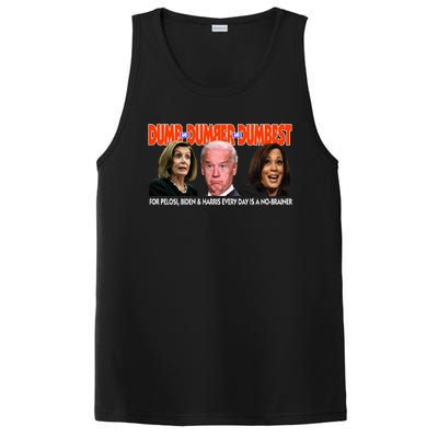 Pelosi Biden Harris Dumb And Dumber And Dumbest Funny Anti Biden PosiCharge Competitor Tank