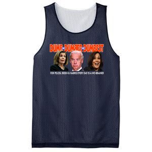 Pelosi Biden Harris Dumb And Dumber And Dumbest Funny Anti Biden Mesh Reversible Basketball Jersey Tank