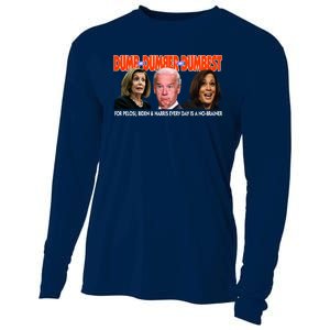 Pelosi Biden Harris Dumb And Dumber And Dumbest Funny Anti Biden Cooling Performance Long Sleeve Crew