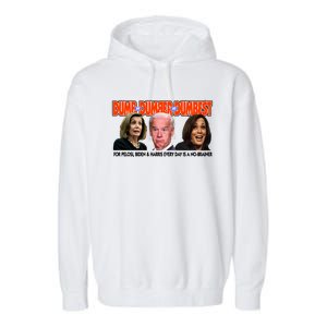 Pelosi Biden Harris Dumb And Dumber And Dumbest Funny Anti Biden Garment-Dyed Fleece Hoodie