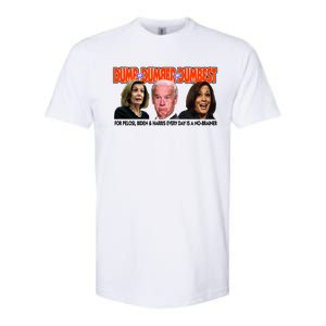 Pelosi Biden Harris Dumb And Dumber And Dumbest Funny Anti Biden Softstyle CVC T-Shirt