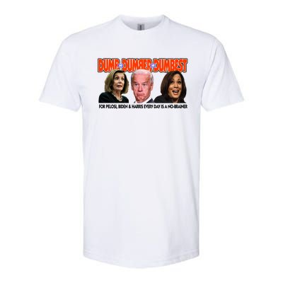 Pelosi Biden Harris Dumb And Dumber And Dumbest Funny Anti Biden Softstyle® CVC T-Shirt