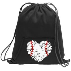 Pocket Baseball Heart Cute Softball Sweatshirt Cinch Pack Bag