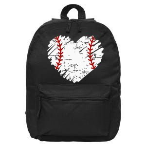 Pocket Baseball Heart Cute Softball 16 in Basic Backpack