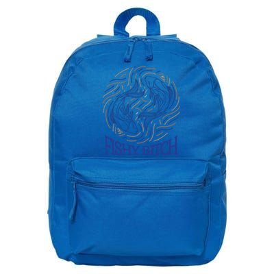 Pisces Birthday Horoscope Fishy Bitch Gift 16 in Basic Backpack