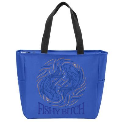 Pisces Birthday Horoscope Fishy Bitch Gift Zip Tote Bag