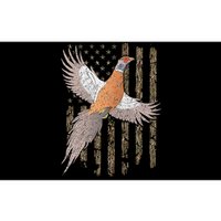 Pheasant Bird Hunting Usa American Flag Tree Camouflage Bumper Sticker