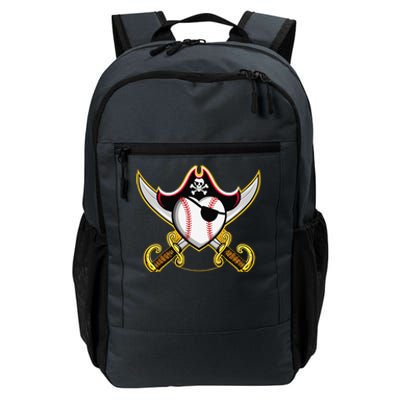 Pirate Baseball Heart Skull Pirate Daily Commute Backpack