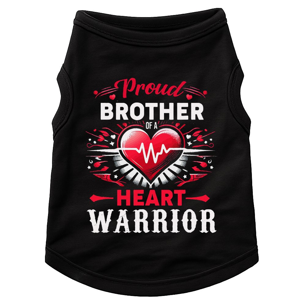 Proud Brother Heart Warrior Chd Awareness Congenital Defect Doggie Tank