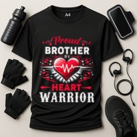 Proud Brother Heart Warrior Chd Awareness Congenital Defect Cooling Performance Crew T-Shirt
