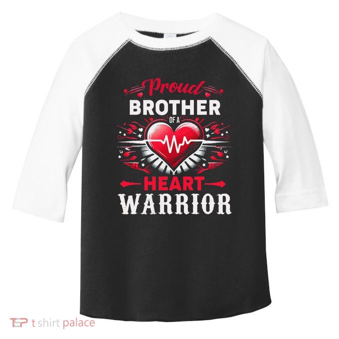 Proud Brother Heart Warrior Chd Awareness Congenital Defect Toddler Fine Jersey T-Shirt