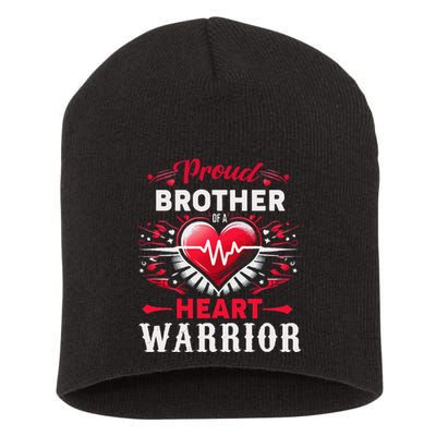 Proud Brother Heart Warrior Chd Awareness Congenital Defect Short Acrylic Beanie