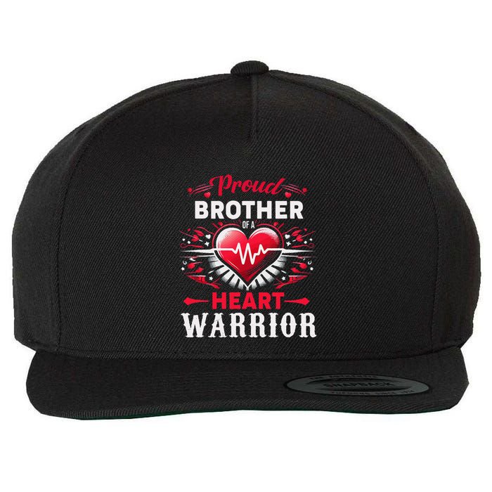 Proud Brother Heart Warrior Chd Awareness Congenital Defect Wool Snapback Cap