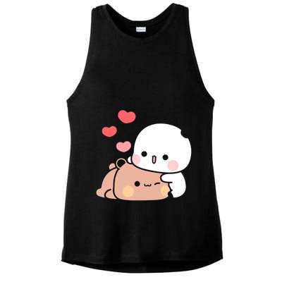 Panda Bear Hug Bubu Dudu Valentines DayS Ladies PosiCharge Tri-Blend Wicking Tank